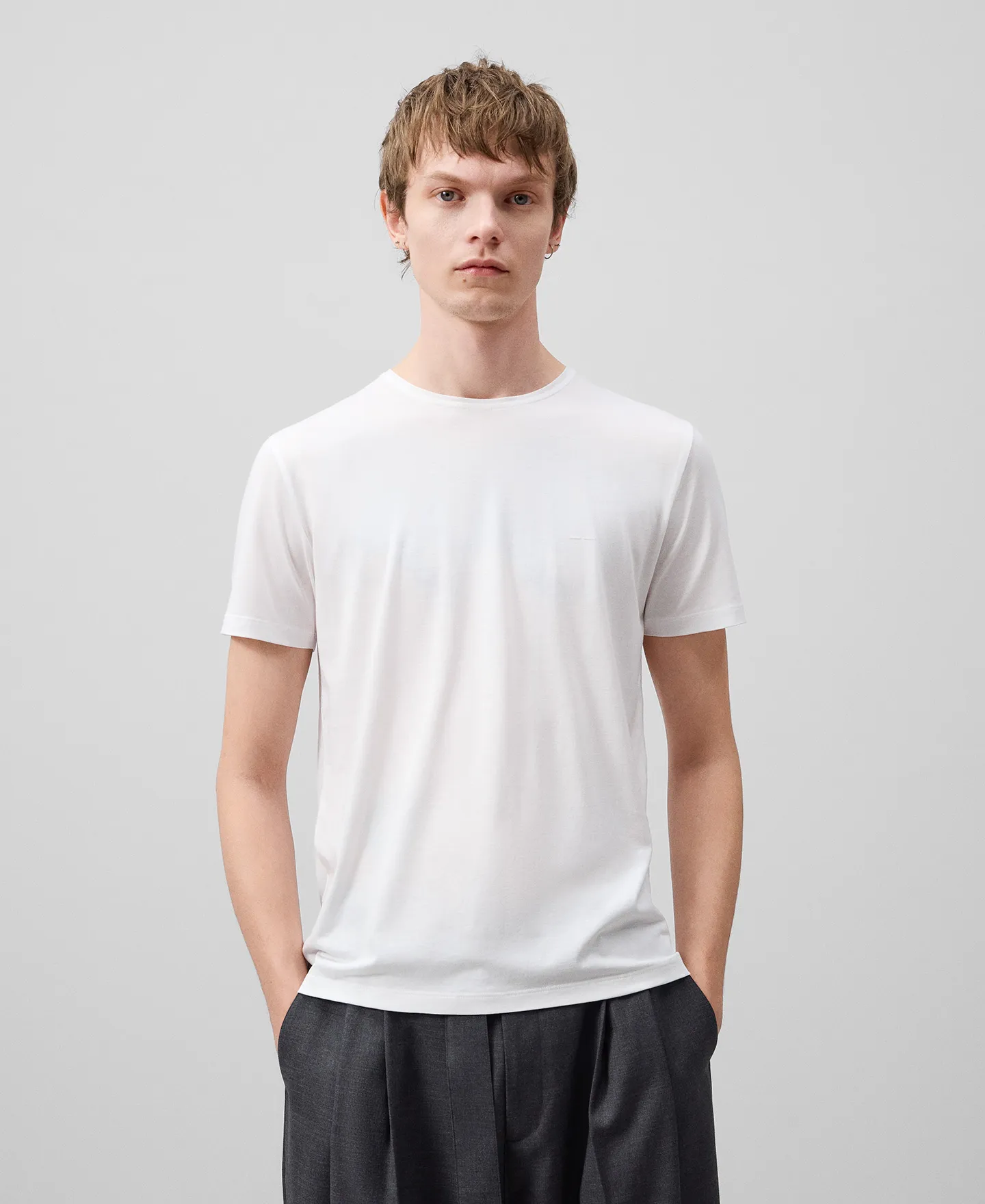 Lyocell and cotton T-shirt man