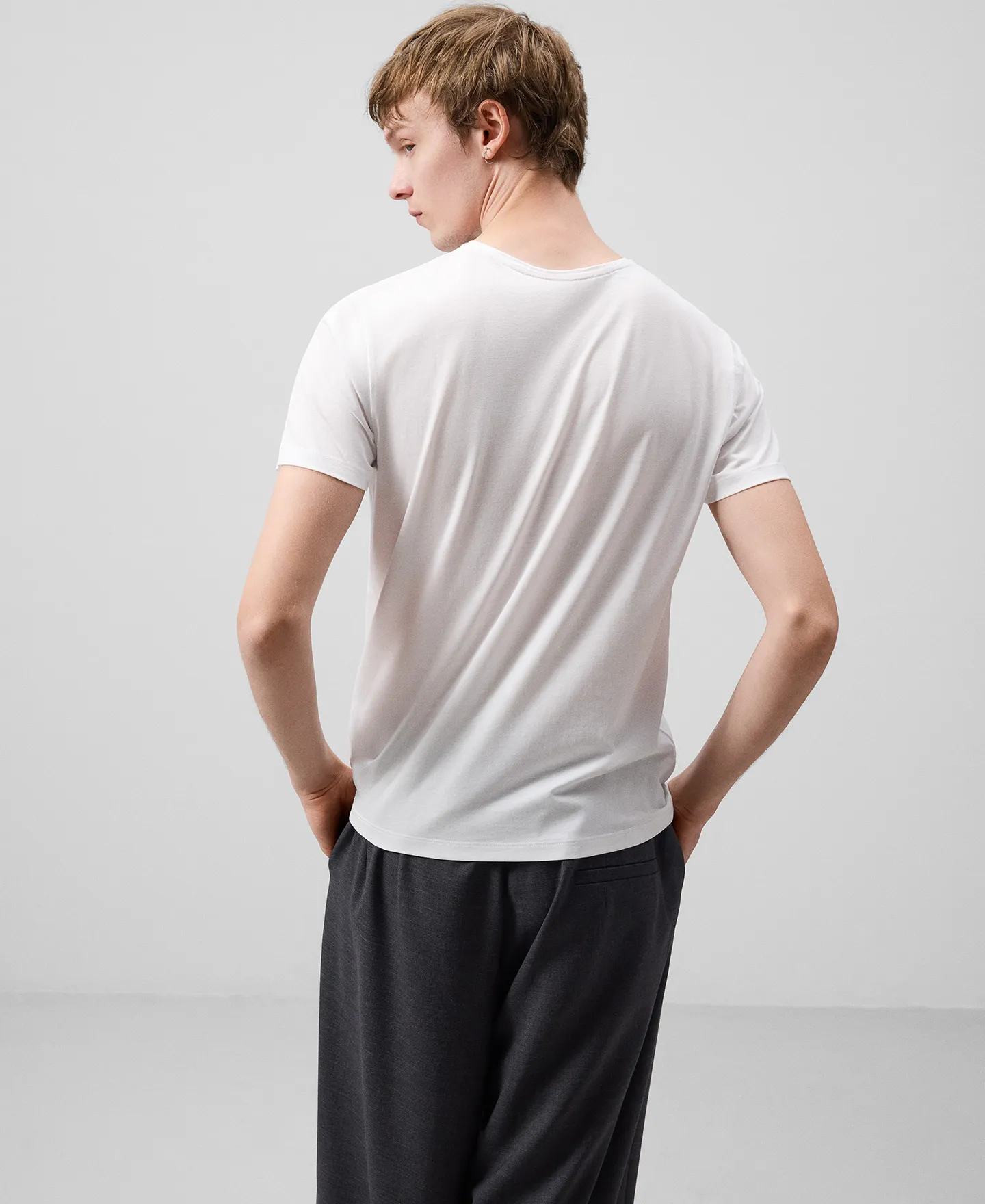 Lyocell and cotton T-shirt man
