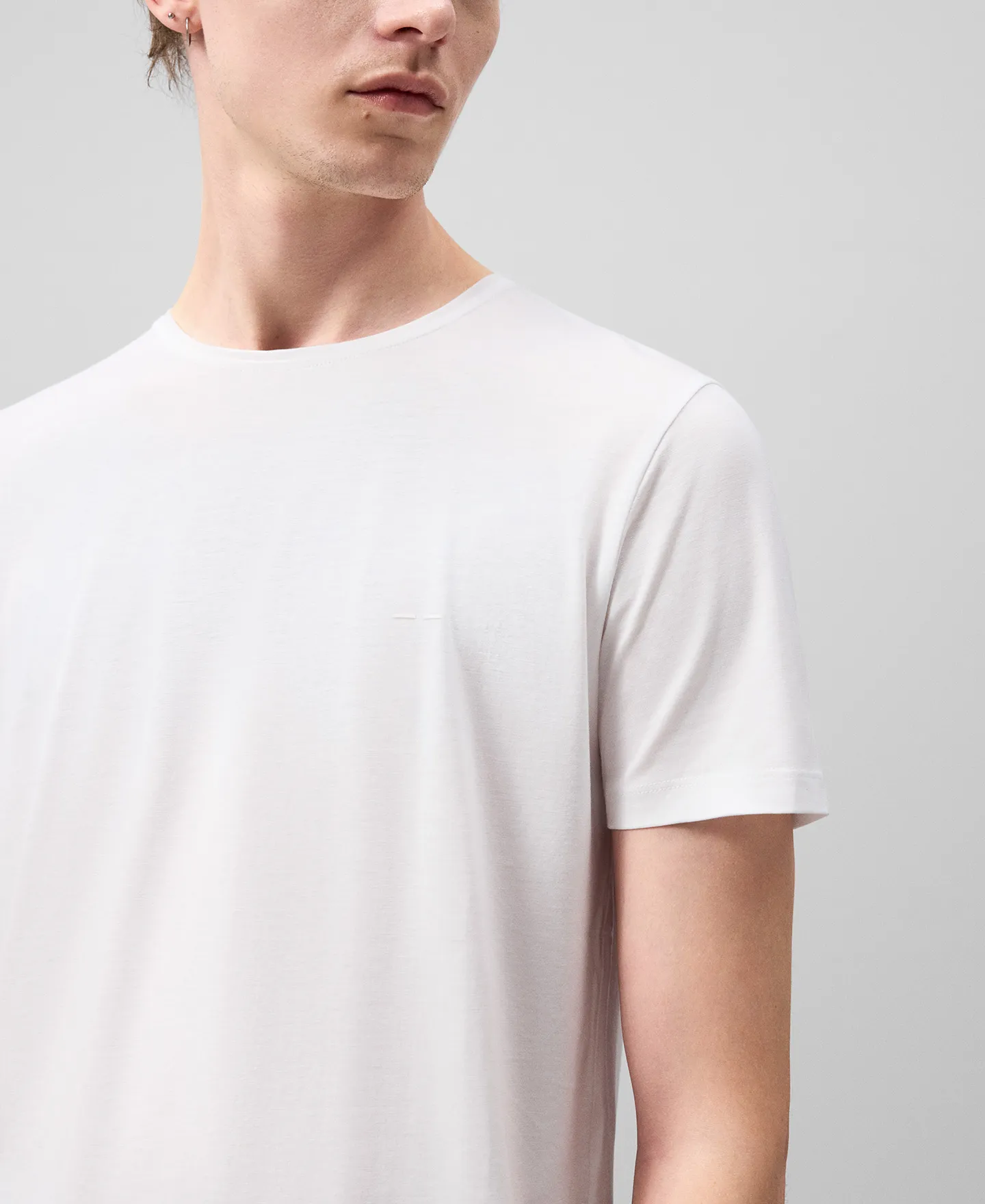 Lyocell and cotton T-shirt man